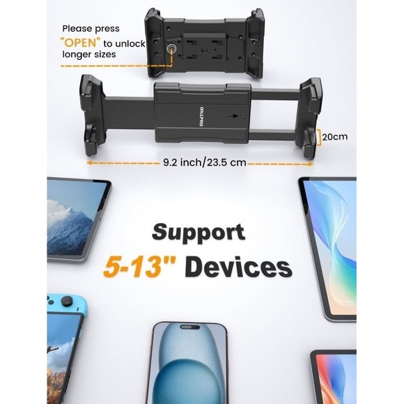 Aluminum Phone & Tablet Wall Mount Holder 360 Degree Adjustable Arm Clip - Picture 7 of 13